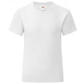 Fruit of the Loom Girls Iconic 150 T-Shirt - White Size 14-15