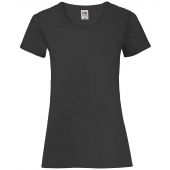 Fruit of the Loom Lady Fit Value T-Shirt - Black Size XXL