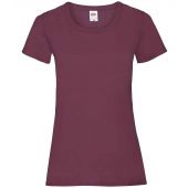 Fruit of the Loom Lady Fit Value T-Shirt - Burgundy Size XXL