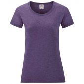 Fruit of the Loom Lady Fit Value T-Shirt - Heather Purple Size XS