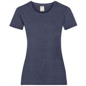 Fruit of the Loom Lady Fit Value T-Shirt - Heather Navy Size XXL