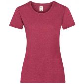 Fruit of the Loom Lady Fit Value T-Shirt - Heather Red Size XXL