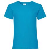 Fruit of the Loom Girls Value T-Shirt - Azure Size 14-15