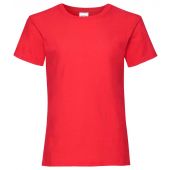 Fruit of the Loom Girls Value T-Shirt - Red Size 14-15
