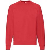 Fruit of the Loom Classic Raglan Sweatshirt - Red Size XXL