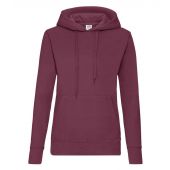 Fruit of the Loom Classic Lady Fit Hooded Sweatshirt - Burgundy Size XXL