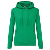 Fruit of the Loom Classic Lady Fit Hooded Sweatshirt - Heather Green Size XXL