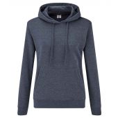 Fruit of the Loom Classic Lady Fit Hooded Sweatshirt - Heather Navy Size XXL