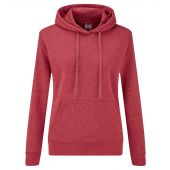 Fruit of the Loom Classic Lady Fit Hooded Sweatshirt - Heather Red Size XXL