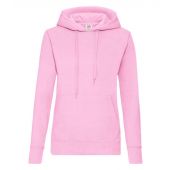 Fruit of the Loom Classic Lady Fit Hooded Sweatshirt - Light Pink Size XXL