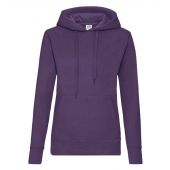 Fruit of the Loom Classic Lady Fit Hooded Sweatshirt - Purple Size XXL