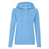 Fruit of the Loom Classic Lady Fit Hooded Sweatshirt - Sky Blue Size XXL