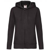 Fruit of the Loom Premium Lady Fit Zip Hooded Jacket - Black Size XXL