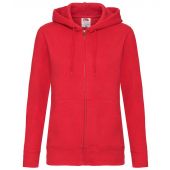 Fruit of the Loom Premium Lady Fit Zip Hooded Jacket - Red Size XXL