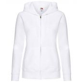 Fruit of the Loom Premium Lady Fit Zip Hooded Jacket - White Size XXL