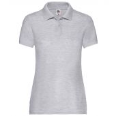 Fruit of the Loom Lady Fit Piqué Polo Shirt - Heather Grey Size XXL