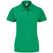 Fruit of the Loom Lady Fit Piqué Polo Shirt - Heather Green Size XXL