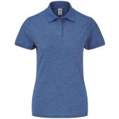 Fruit of the Loom Lady Fit Piqué Polo Shirt - Heather Royal Size XXL