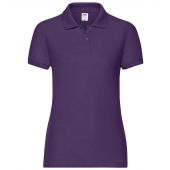 Fruit of the Loom Lady Fit Piqué Polo Shirt - Purple Size XXL