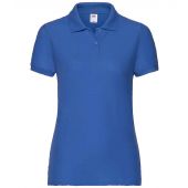 Fruit of the Loom Lady Fit Piqué Polo Shirt - Royal Blue Size XXL