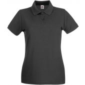 Fruit of the Loom Lady-Fit Premium Cotton Piqué Polo Shirt - Light Graphite Size XXL