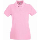 Fruit of the Loom Lady-Fit Premium Cotton Piqué Polo Shirt - Light Pink Size XXL