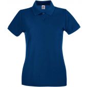 Fruit of the Loom Lady-Fit Premium Cotton Piqué Polo Shirt - Navy Size XXL
