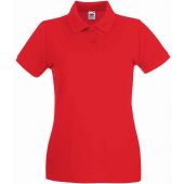 Fruit of the Loom Lady-Fit Premium Cotton Piqué Polo Shirt - Red Size XXL