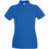 Fruit of the Loom Lady-Fit Premium Cotton Piqué Polo Shirt - Royal Blue Size XXL