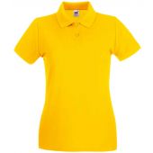 Fruit of the Loom Lady-Fit Premium Cotton Piqué Polo Shirt - Sunflower Size XXL