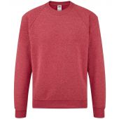 Fruit of the Loom Kids Classic Raglan Sweatshirt - Heather Red Size 14-15
