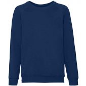 Fruit of the Loom Kids Classic Raglan Sweatshirt - Navy Size 14-15