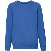 Fruit of the Loom Kids Classic Raglan Sweatshirt - Royal Blue Size 14-15