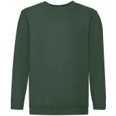 Fruit of the Loom Kids Classic Drop Shoulder Sweatshirt - Bottle Green Size 14-15