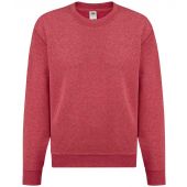 Fruit of the Loom Kids Classic Drop Shoulder Sweatshirt - Heather Red Size 14-15