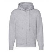 Fruit of the Loom Premium Zip Hooded Sweatshirt - Heather Grey Size 4XL