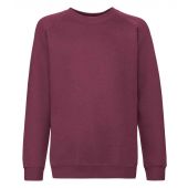 Fruit of the Loom Kids Premium Raglan Sweatshirt - Burgundy Size 14-15