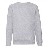 Fruit of the Loom Kids Premium Raglan Sweatshirt - Heather Grey Size 14-15