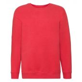 Fruit of the Loom Kids Premium Drop Shoulder Sweatshirt - Red Size 14-15