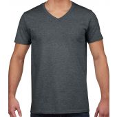 Gildan SoftStyle® V Neck T-Shirt - Dark Heather Size XXL