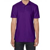 Gildan SoftStyle® Double Piqué Polo Shirt - Purple Size 4XL