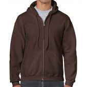 Gildan Heavy Blend™ Zip Hooded Sweatshirt - Dark Chocolate Size XXL