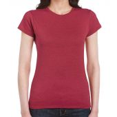 Gildan Ladies SoftStyle® T-Shirt - Antique Cherry Red Size S