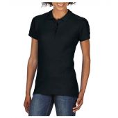 Gildan Ladies SoftStyle® Double Piqué Polo Shirt - Black Size XXL