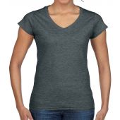 Gildan Ladies SoftStyle® V Neck T-Shirt - Dark Heather Size XXL