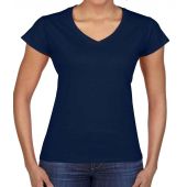 Gildan Ladies SoftStyle® V Neck T-Shirt - Navy Size XXL