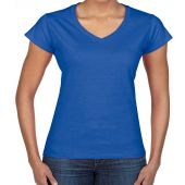 Gildan Ladies SoftStyle® V Neck T-Shirt - Royal Blue Size XXL