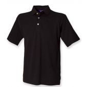 Henbury Classic Heavy Cotton Piqué Polo Shirt - Black Size 3XL