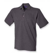 Henbury Classic Heavy Cotton Piqué Polo Shirt - Charcoal Size XXL