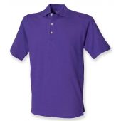 Henbury Classic Heavy Cotton Piqué Polo Shirt - Purple Size XXL